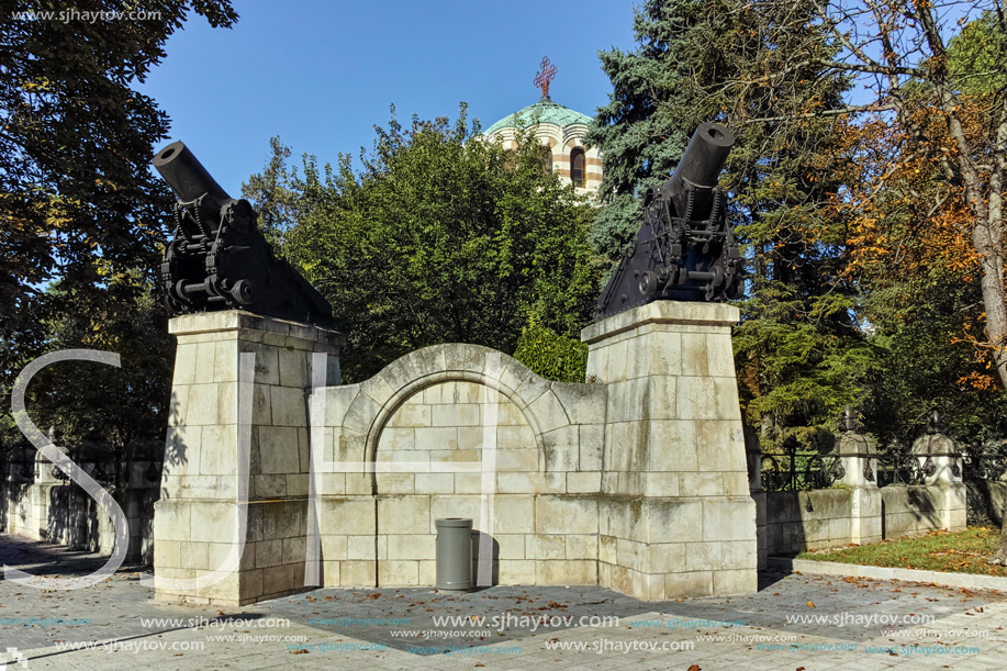PLEVEN, BULGARIA - 20 SEPTEMBER 2015: St. George the Conqueror Chapel Mausoleum, City of Pleven, Bulgaria