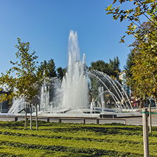 PLEVEN, BULGARIA - 20 SEPTEMBER 2015:  Fountain in center of city of Pleven, Bulgaria