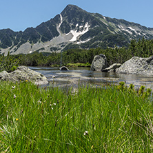Amazing Landscape of Sivrya peak and Banski lakes, Pirin Mountain, Bulgaria