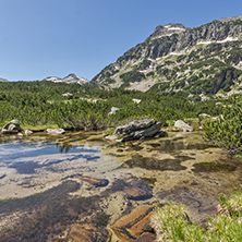 Amazing Landscape of Dzhangal peak and Banski lakes, Pirin Mountain, Bulgaria
