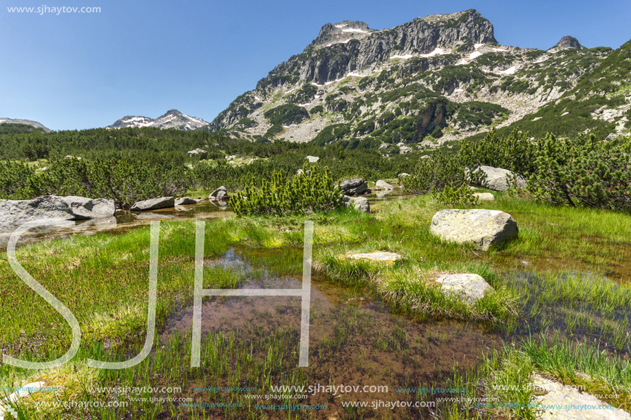 Amazing Landscape of Dzhangal peak and Banski lakes, Pirin Mountain, Bulgaria