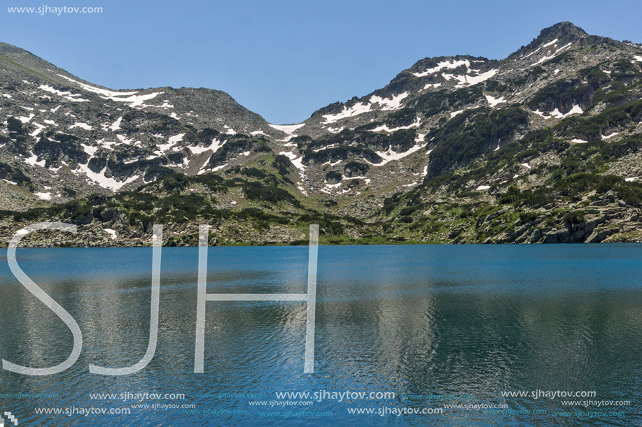 Panorama of Demirkapiyski chuki and Dzhano peaks, Popovo lake, Pirin Mountain, Bulgaria