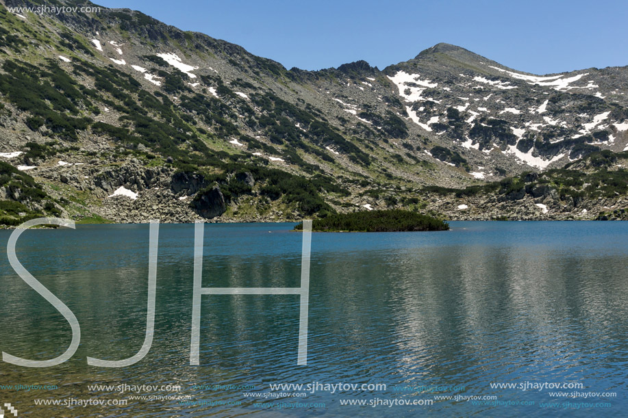 Panorama of Demirkapiyski chuki and Dzhano peaks, Popovo lake, Pirin Mountain, Bulgaria