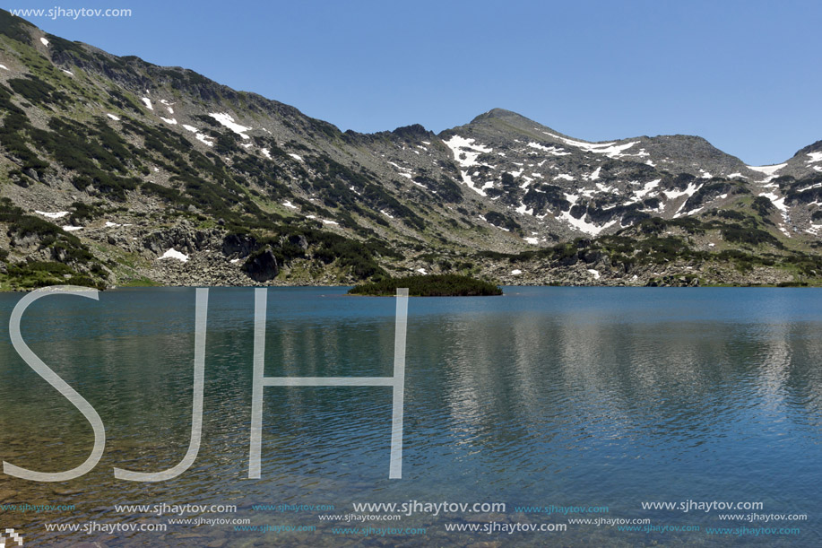 Panorama of Demirkapiyski chuki and Dzhano peaks, Popovo lake, Pirin Mountain, Bulgaria