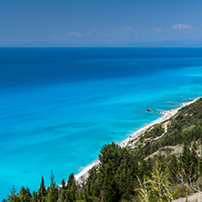 Amazing landscape with blue waters, Lefkada, Ionian Islands, Greece