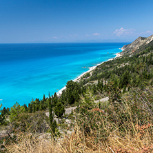 Amazing landscape with blue waters, Lefkada, Ionian Islands, Greece