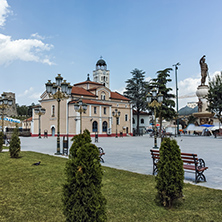 SKOPJE, REPUBLIC OF MACEDONIA - 13 MAY 2017: Orthodox Church of Church St. Demetrius in Skopje, Republic of Macedonia