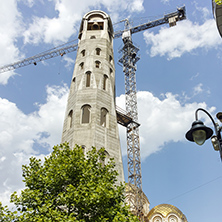 SKOPJE, REPUBLIC OF MACEDONIA - 13 MAY 2017:  St. Constantine and Elena Church in city of Skopje, Republic of Macedonia