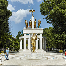 SKOPJE, REPUBLIC OF MACEDONIA - 13 MAY 2017:  Memorial of the Fallen Heroes in city of Skopje, Republic of Macedonia