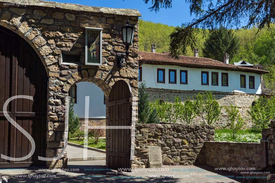 TEMSKI MONASTERY, SERBIA - 16 APRIL 2016: View of Temski monastery St. George, Pirot Region, Republic of Serbia