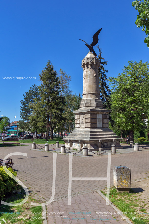 PIROT, SERBIA -16 APRIL 2016: Center of  town of Pirot, Republic of Serbia