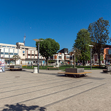PIROT, SERBIA -16 APRIL 2016: Center of  town of Pirot, Republic of Serbia