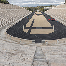 ATHENS, GREECE - JANUARY 20 2017:  Panathenaic stadium or kallimarmaro in Athens,  Attica, Greece