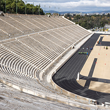 ATHENS, GREECE - JANUARY 20 2017:  Panathenaic stadium or kallimarmaro in Athens,  Attica, Greece