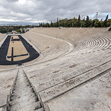 ATHENS, GREECE - JANUARY 20 2017:  Panathenaic stadium or kallimarmaro in Athens,  Attica, Greece
