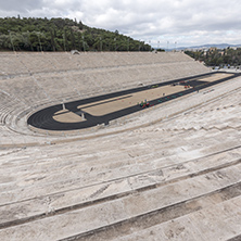 ATHENS, GREECE - JANUARY 20 2017:  Panathenaic stadium or kallimarmaro in Athens,  Attica, Greece