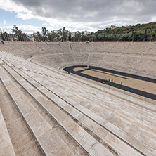 ATHENS, GREECE - JANUARY 20 2017:  Panathenaic stadium or kallimarmaro in Athens,  Attica, Greece