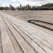 ATHENS, GREECE - JANUARY 20 2017:  Panathenaic stadium or kallimarmaro in Athens,  Attica, Greece