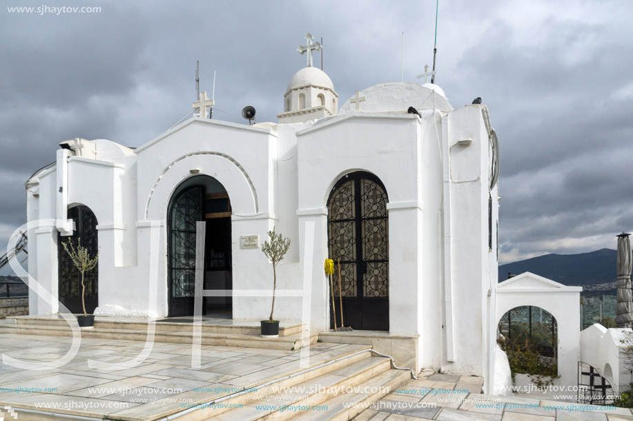 ATHENS, GREECE - JANUARY 20 2017:  Church of St. George at Lycabettus hill in Athens, Attica, Greece