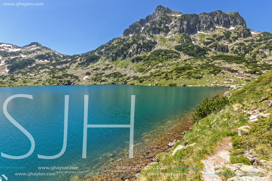 Amazing landscape of Dzhangal peak and Popovo lake, Pirin Mountain, Bulgaria