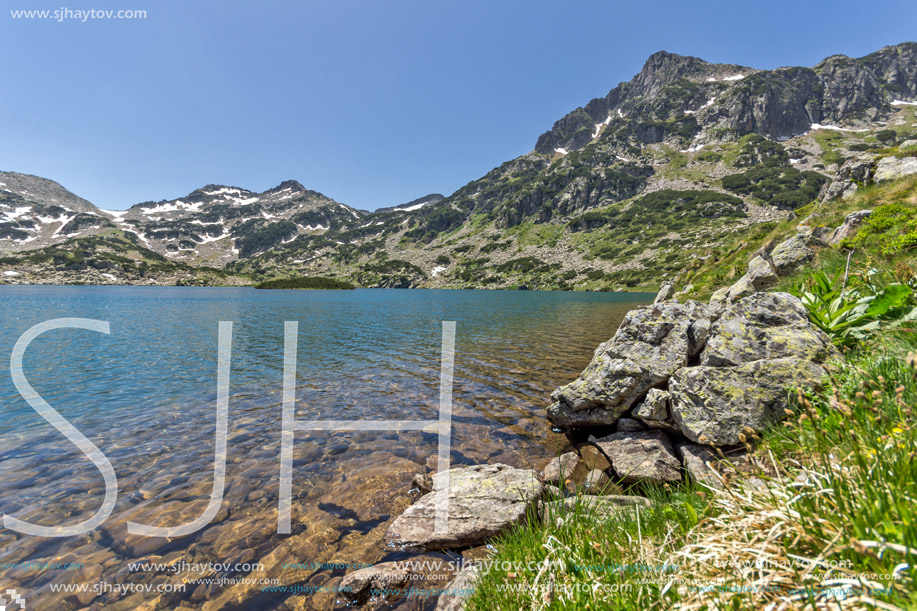 Amazing landscape of Dzhangal peak and Popovo lake, Pirin Mountain, Bulgaria