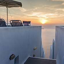Panoramic view of Santorini island, Thira, Cyclades, Greece