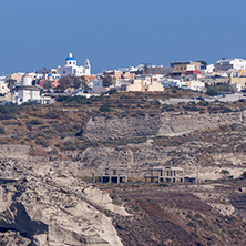 Panoramic view of Santorini island, Thira, Cyclades, Greece
