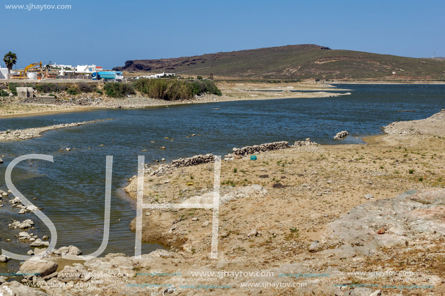 Rural landscape in island of Mykonos, Cyclades, Greece