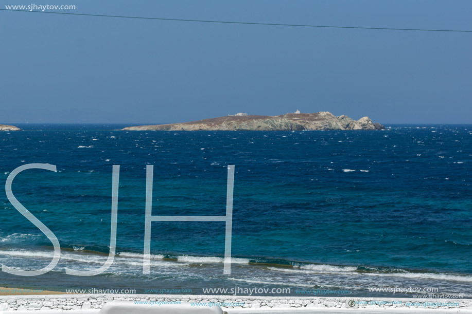 Amazing view of beach in Mykonos, Cyclades Islands, Greece