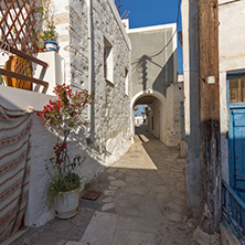 Street in City of Ermopoli, Syros, Cyclades Islands, Greece