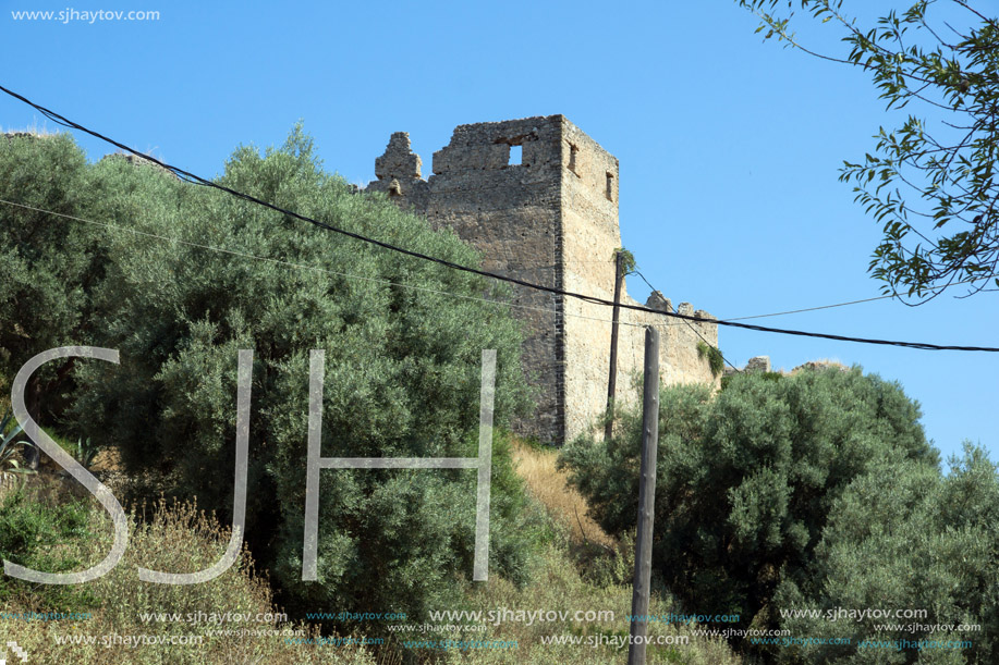 LEFKADA TOWN, GREECE JULY 16, 2014: Old Fortress Lefkada town, Lefkada, Ionian Islands, Greece