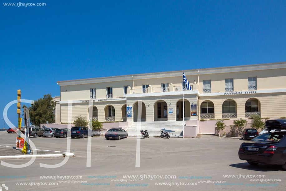 LEFKADA TOWN, GREECE JULY 16, 2014: Panoramic view of Lefkada town, Ionian Islands, Greece