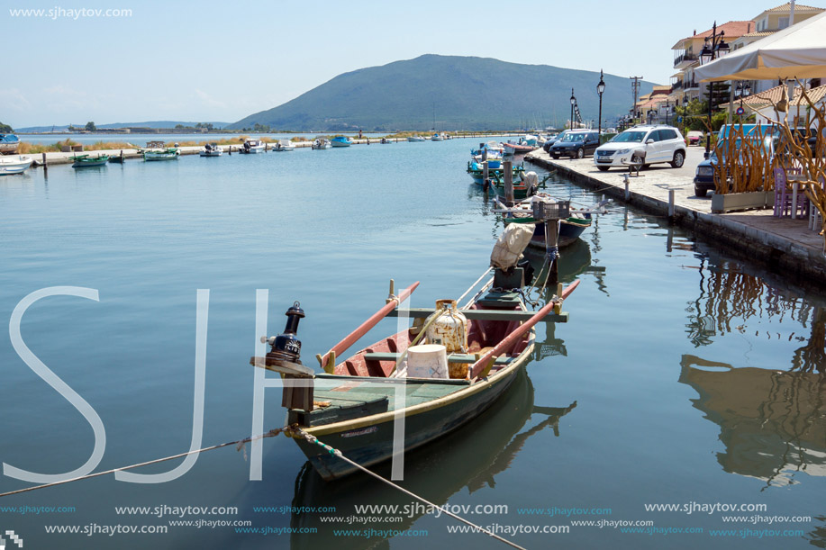 LEFKADA TOWN, GREECE JULY 16, 2014: Panoramic view of Lefkada town, Ionian Islands, Greece