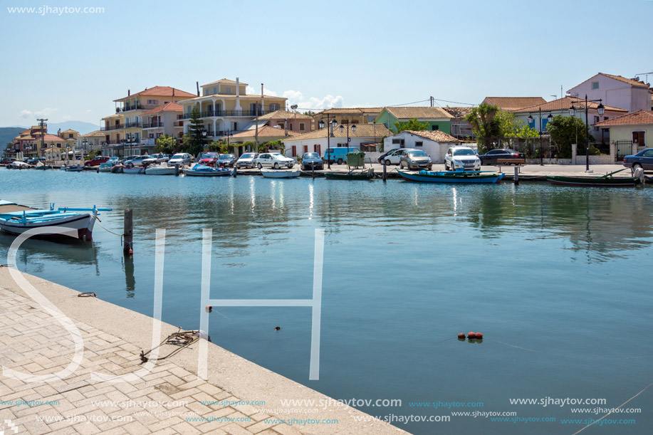 LEFKADA TOWN, GREECE JULY 16, 2014: Panoramic view of Lefkada town, Ionian Islands, Greece