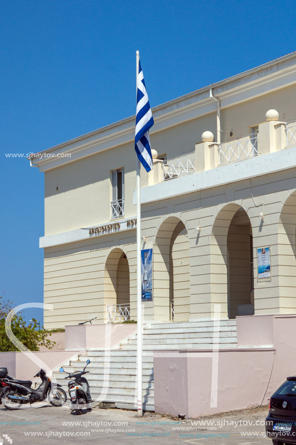 LEFKADA TOWN, GREECE JULY 16, 2014: Panoramic view of Lefkada town, Ionian Islands, Greece