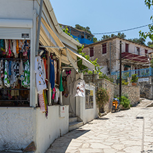 AGIOS NIKITAS, LEFKADA, GREECE JULY 16, 2014: Traditional houses in village of Agios Nikitas, Lefkada, Ionian Islands, Greece