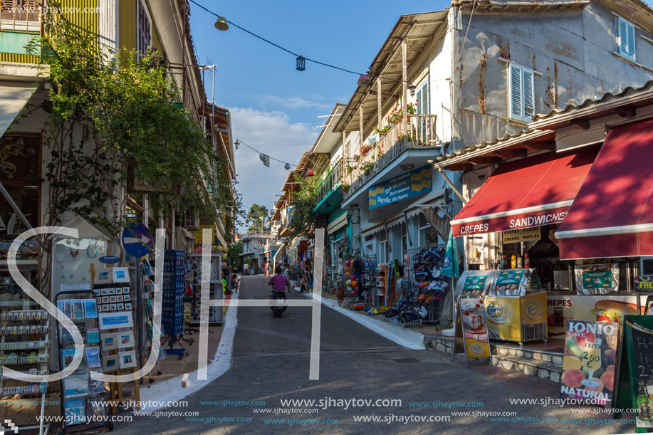 KATHISMA BEACH, LEFKADA, GREECE JULY 16, 2014: Panoramic view of Kathisma beach , Lefkada, Ionian Islands, Greece