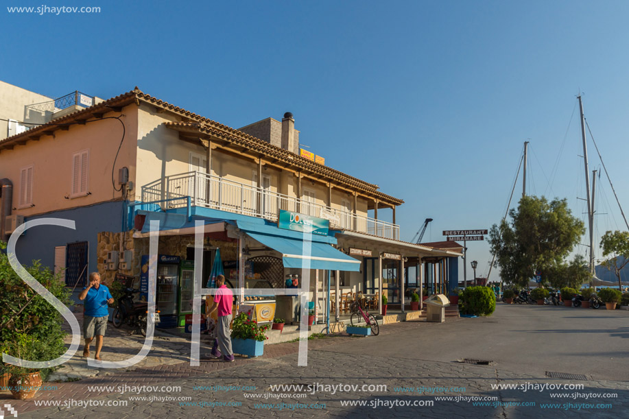 VASILIKI, LEFKADA, GREECE JULY 16, 2014: Panorama of Village of Vasiliki, Lefkada, Ionian Islands, Greece