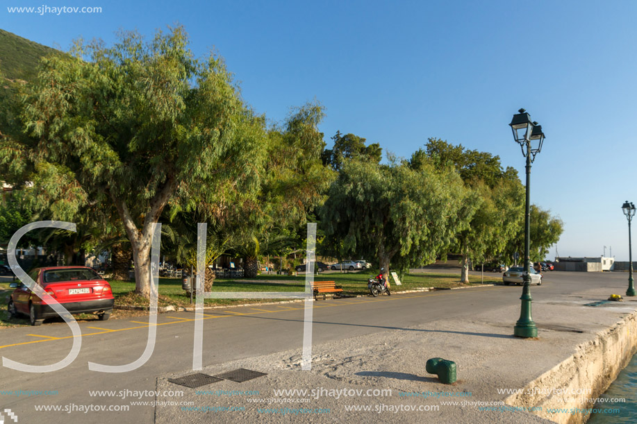 VASILIKI, LEFKADA, GREECE JULY 16, 2014: Panorama of Village of Vasiliki, Lefkada, Ionian Islands, Greece