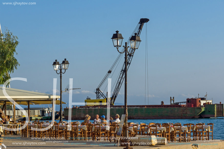 VASILIKI, LEFKADA, GREECE JULY 16, 2014: Panorama of Village of Vasiliki, Lefkada, Ionian Islands, Greece