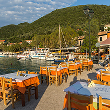 VASILIKI, LEFKADA, GREECE JULY 16, 2014: Panorama of Village of Vasiliki, Lefkada, Ionian Islands, Greece