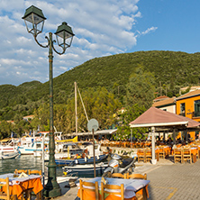 VASILIKI, LEFKADA, GREECE JULY 16, 2014: Panorama of Village of Vasiliki, Lefkada, Ionian Islands, Greece