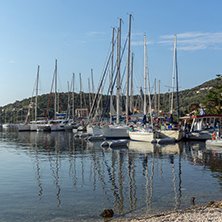 SIVOTA, LEFKADA, GREECE JULY 17, 2014: Panorama of Village of Sivota, Lefkada, Ionian Islands, Greece