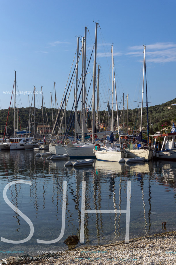 SIVOTA, LEFKADA, GREECE JULY 17, 2014: Panorama of Village of Sivota, Lefkada, Ionian Islands, Greece