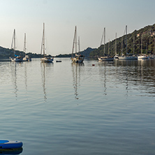 SIVOTA, LEFKADA, GREECE JULY 17, 2014: Panorama of Village of Sivota, Lefkada, Ionian Islands, Greece