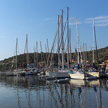 SIVOTA, LEFKADA, GREECE JULY 17, 2014: Panorama of Village of Sivota, Lefkada, Ionian Islands, Greece