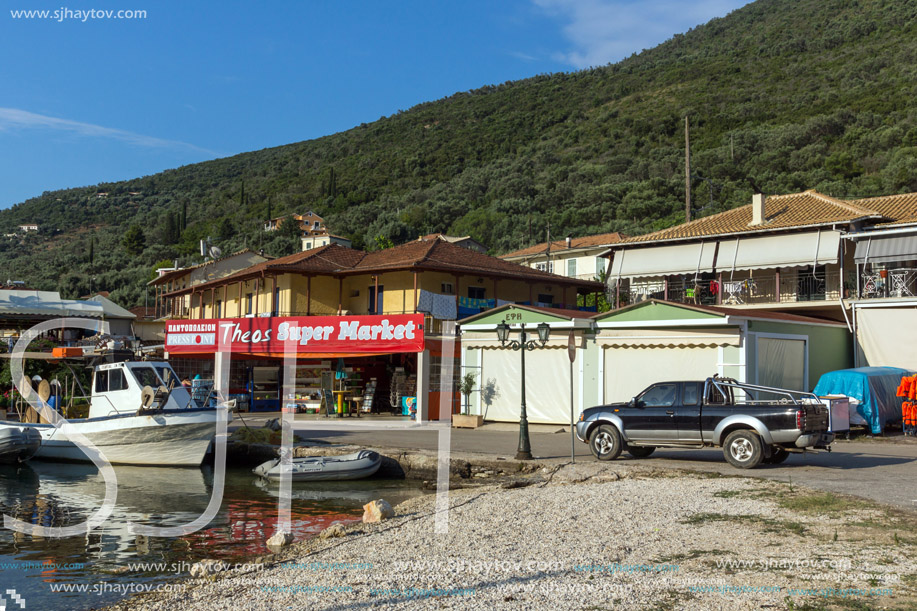 SIVOTA, LEFKADA, GREECE JULY 17, 2014: Panorama of Village of Sivota, Lefkada, Ionian Islands, Greece