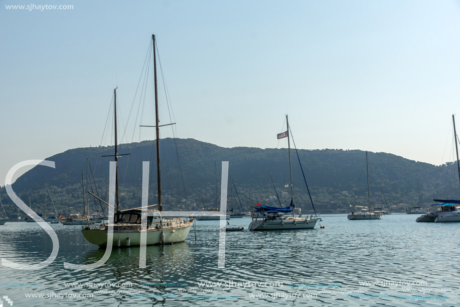 SIVOTA, LEFKADA, GREECE JULY 17, 2014: Panorama of Village of Sivota, Lefkada, Ionian Islands, Greece