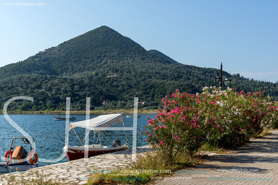 NYDRI, LEFKADA, GREECE JULY 17: Port at Nydri Bay, Lefkada, Ionian Islands, Greece