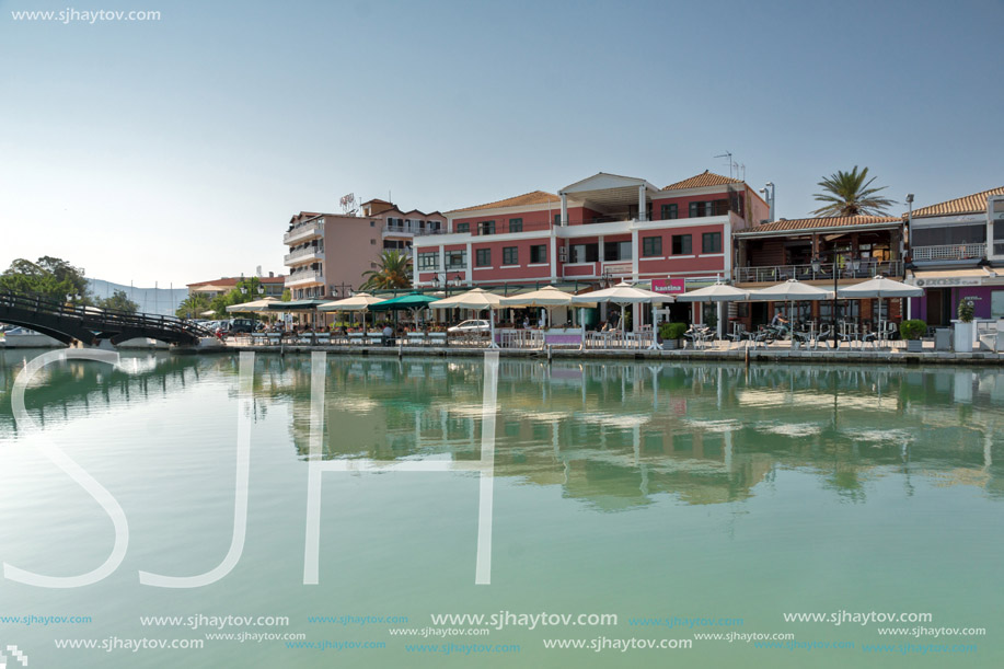 LEFKADA TOWN, GREECE JULY 17, 2014: Panoramic view of Lefkada town, Ionian Islands, Greece